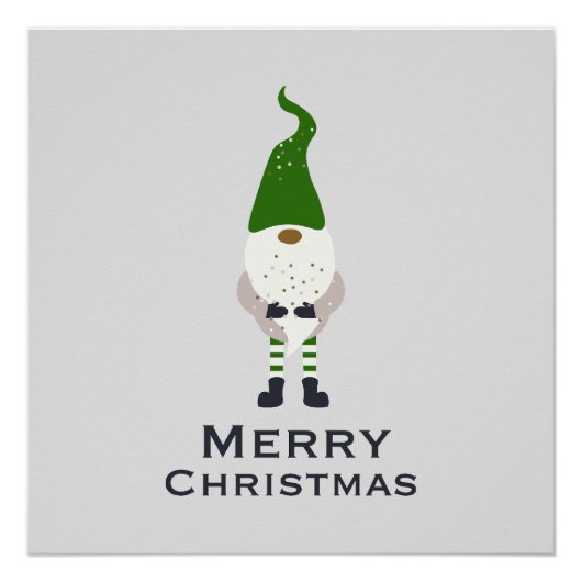 Elegant Kerst Elf Wall Art Poster (Voorkant)