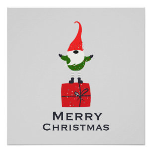 Elegant Kerst Elf Wall Art Poster