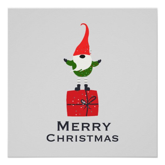 Elegant Kerst Elf Wall Art Poster (Voorkant)