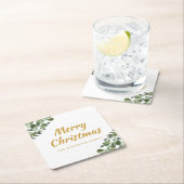 Elegant kerst-eucalyptusWaterverf Kartonnen Onderzetters (Insitu)