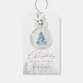 Elegant Kerst Favor Cadeaulabel (Voorkant)