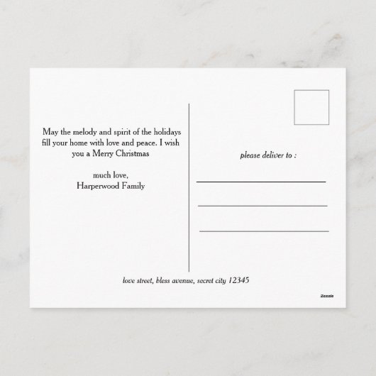 Elegant Kerst Feestdagen Script Familie Een foto (Achterkant)