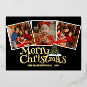 Elegant Kerst feestdagen Script Family 3 Foto (Voorkant)