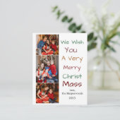 Elegant Kerst feestdagen Script Family 3 Foto (Staand voorkant)