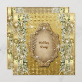 Elegant Kerst "feestelijke bijeenkomst" goud op ma Kaart (Voorkant / Achterkant)