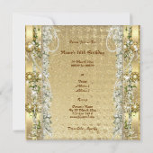 Elegant Kerst "feestelijke party" goud op maat Kaart (Achterkant)