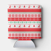 Elegant kerst gebreid patroon | KOELBOX Blikjeskoeler (Achterkant)