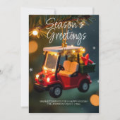 Elegant Kerst Golfkar Ornament · Groen Feestdagenkaart (Voorkant)