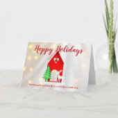 Elegant kerst House Custom Real Estate Company Feestdagen Kaart (Voorkant)