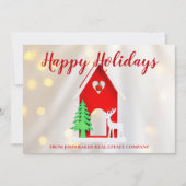 Elegant kerst House Custom Real Estate Company Feestdagenkaart (Voorkant)