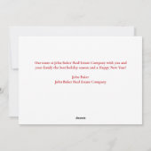 Elegant kerst House Custom Real Estate Company Feestdagenkaart (Achterkant)