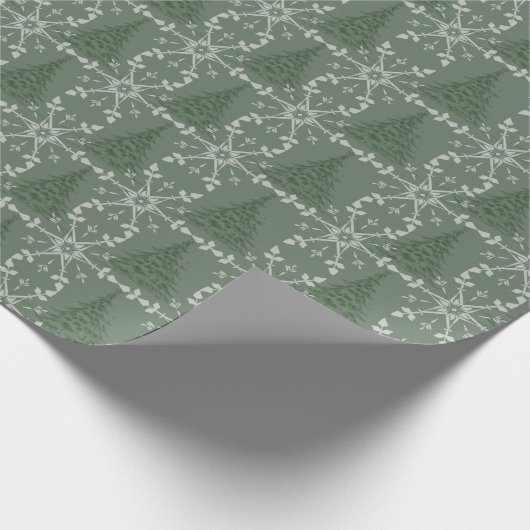 Elegant kerst inpakpapier - mat (Hoek)