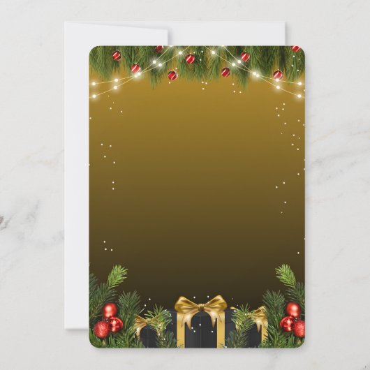 Elegant kerst kaart (Achterkant)