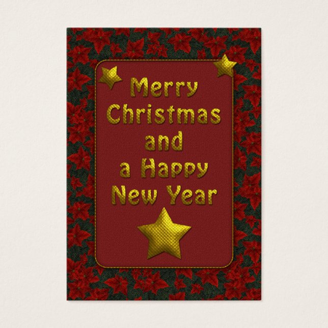 Elegant Kerst Label Visitekaartjes (Voorkant)