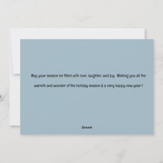 Elegant Kerst Landschap, Kerstgroet Feestdagenkaart (Achterkant)