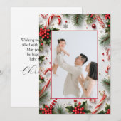 Elegant kerst Lijst Feestdagenkaart (Voorkant / Achterkant)