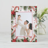 Elegant kerst Lijst Feestdagenkaart (Staand voorkant)