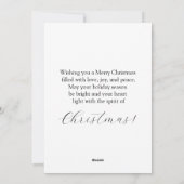 Elegant kerst Lijst Feestdagenkaart (Achterkant)