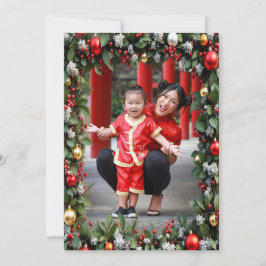 Elegant kerst Lijst Feestdagenkaart