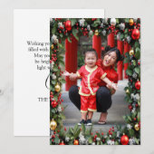 Elegant kerst Lijst Feestdagenkaart (Voorkant / Achterkant)