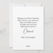 Elegant kerst Lijst Feestdagenkaart (Achterkant)