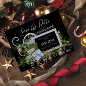 Elegant Kerst Lijst Save the Date Briefkaart