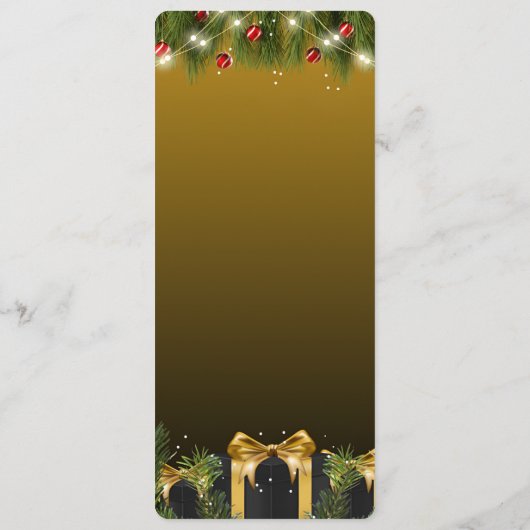 Elegant kerst menu (Achterkant)