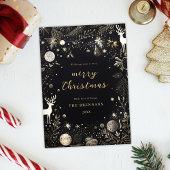 Elegant Kerst Modern Feestelijk Winter Wonderland Feestdagenkaart