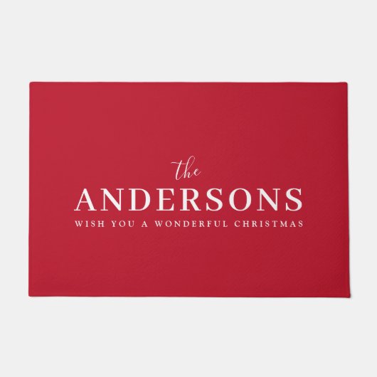 Elegant kerst | Modern stijlvolle, heldere rode na Deurmat (Voorkant)