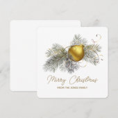 Elegant Kerst Ornament Aangepaste Vakantie Kaart (Voorkant / Achterkant)