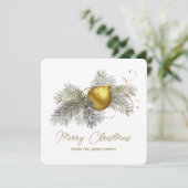 Elegant Kerst Ornament Aangepaste Vakantie Kaart (Staand voorkant)
