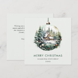 Elegant Kerst Ornament Bedrijfs Groet  Feestdagenkaart