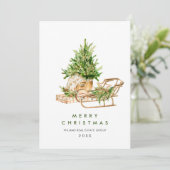 Elegant Kerst Ornament Zakelijke Groet Feestdagenkaart (Staand voorkant)