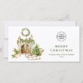 Elegant Kerst Ornament Zakelijke Groet Feestdagenkaart (Voorkant)