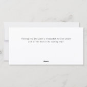 Elegant Kerst Ornament Zakelijke Groet Feestdagenkaart (Achterkant)