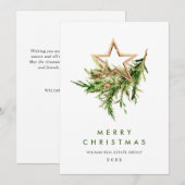 Elegant Kerst Ornament Zakelijke Groet Feestdagenkaart (Voorkant / Achterkant)