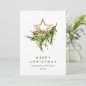 Elegant Kerst Ornament Zakelijke Groet Feestdagenkaart (Staand voorkant)