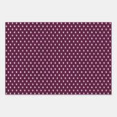 Elegant Kerst Paarse Bloemen Diamantpatroon Inpakpapier Vel (Voorkant 2)