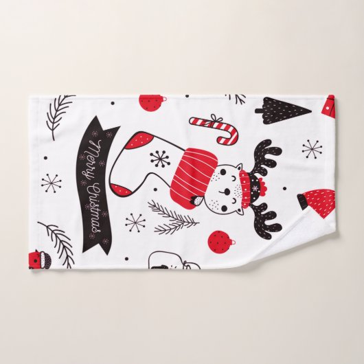 Elegant kerst patroon bad handdoek (Handdoek)