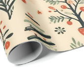 Elegant Kerst Patroon Inpakpapier (Rol Hoek)