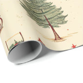 Elegant Kerst Patroon Inpakpapier (Rol Hoek)