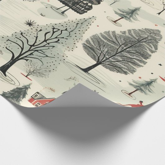  Elegant Kerst Patroon Inpakpapier (Hoek)