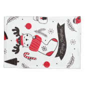 Elegant kerst patroon kussensloop (Achterkant)