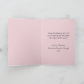 Elegant kerst Poinsettia Floral Feestdagen Kaart (Binnen)