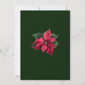 Elegant kerst Pointsettia Tea Party Invitation Kaart (Achterkant)