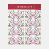 Elegant kerst sprookje patroon fleece deken (Voorkant)