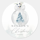 Elegant Kerst sticker Envelope Seal (Voorkant)