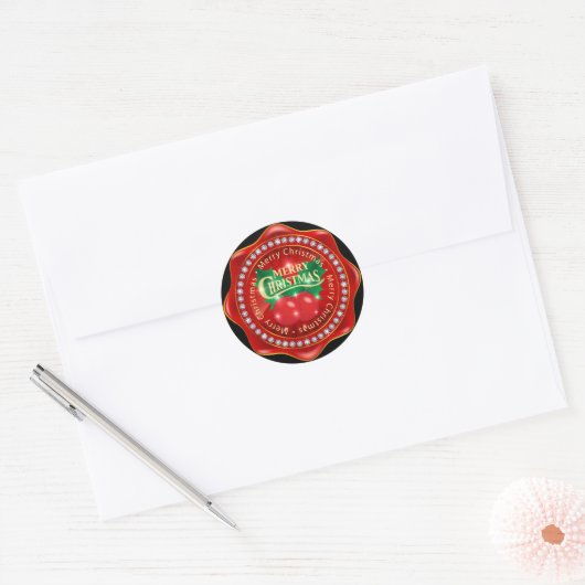 Elegant Kerst sticker - SRF (Envelop)