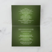 Elegant Kerst Trouwprogramma Gold Green Programma (Binnen)