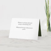 Elegant Kerst Trouwprogramma Gold Green Programma (Achterkant)